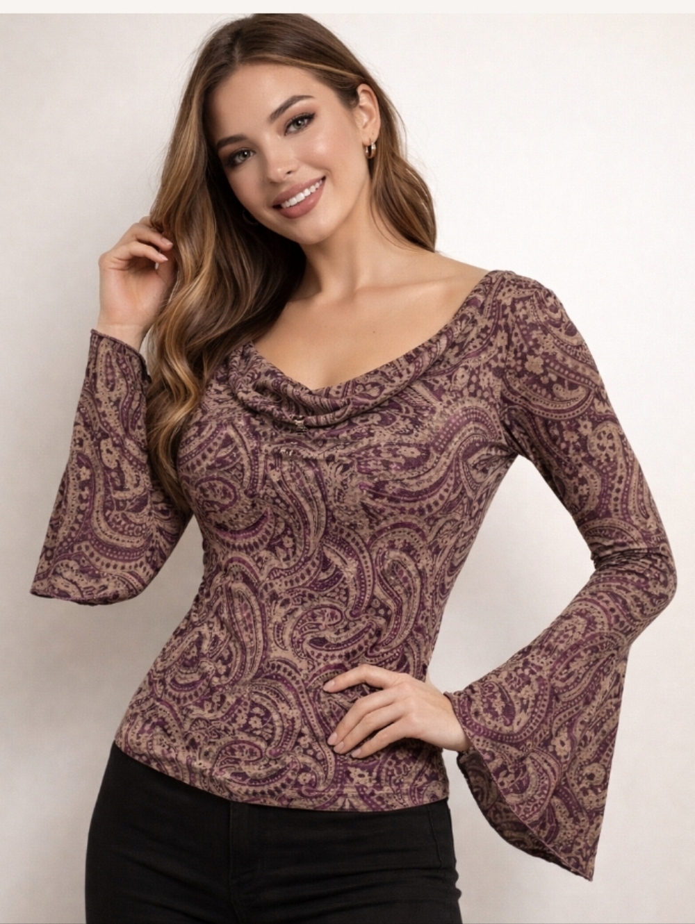 "Helium" Beaitiful Paisley Top – Size Medium Like NEW